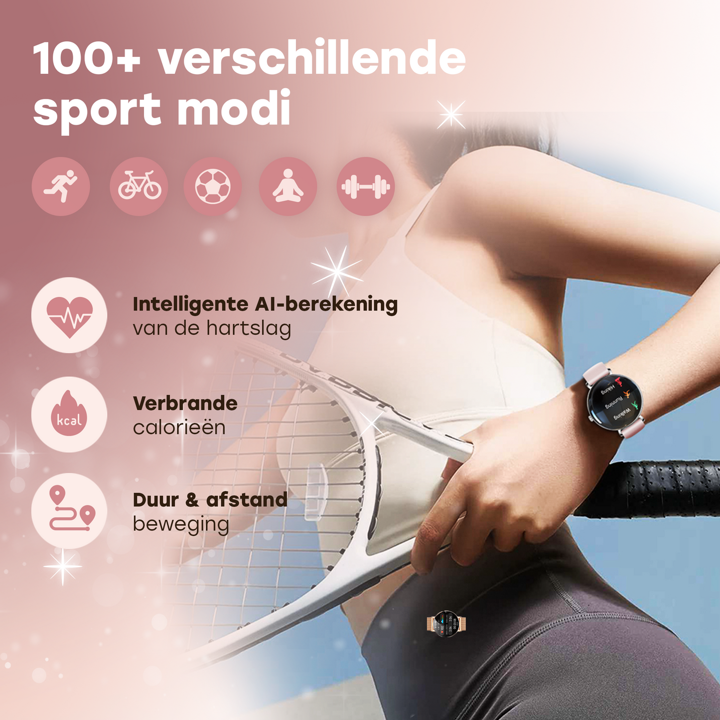 Bizoule smartwatch Amor Zilver
